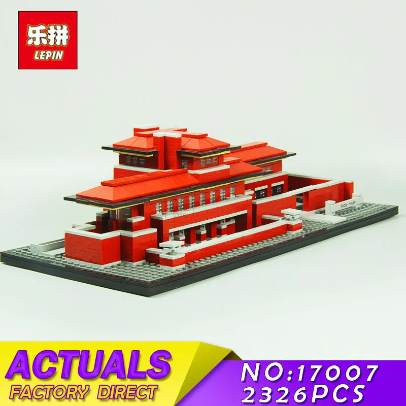 

Genuine Architecture Series LEPIN 17007 2326Pcs The Robie House Set Children Educational Building Blocks Bricks Toys Model 21010