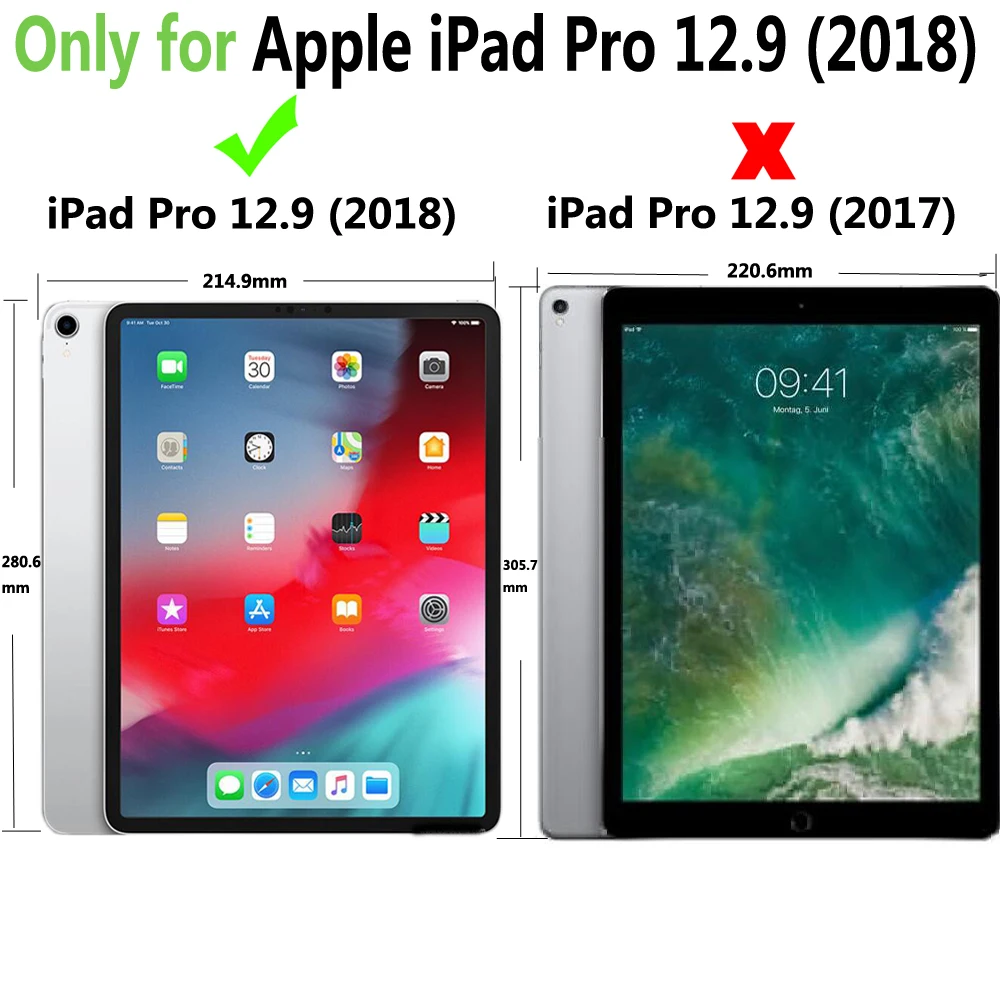 Премиум кожаный чехол для Apple iPad Pro 12,9 держатель для карандашей умный противоударный чехол для iPad 12,9 Funda