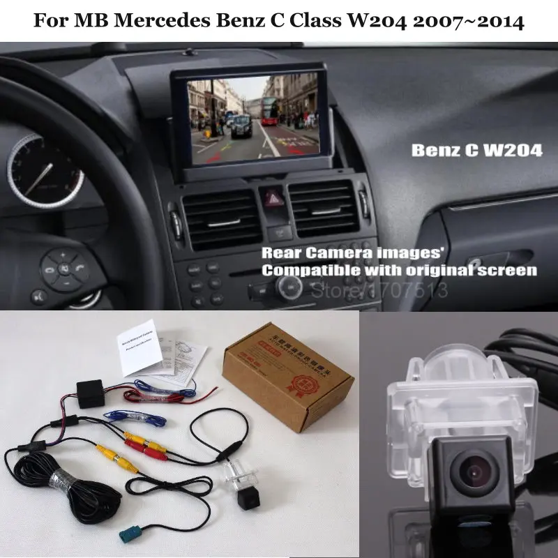 Автомобильная камера заднего вида для MB Mercedes Benz C Class W204 2007~-RCA и экран, совместимый