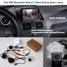 Вид сзади автомобиля Камера для MB Mercedes Benz C Class W204 2007 ~ 2014-Резервное копирование Обратный Камера RCA и оригинальный Экран Совместимость