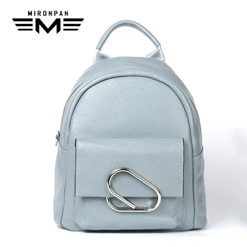 

MIRONPAN 2018 Original Women Backpack Summer Fashion Shopping Mochila Feminina Genuine Leather Women School Student Backpack