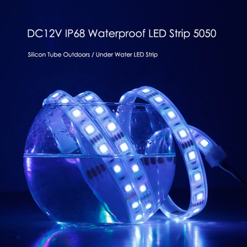 Водонепроницаемые светодиодные ленты 5050 RGB DC12 в IP68 60 светодиосветодиодный s/m для