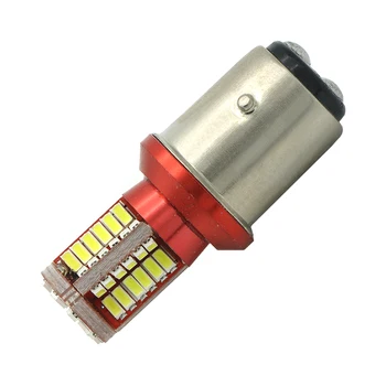 

1pcs P21/5W LED Car BAY15D led Bulb 1157 Tail Signal Brake Stop Reverse DRL Light 3014 57 led smd Yellow Red 6000K White DC 12V