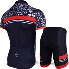 Скелет узор дышащий Велоспорт Джерси набор для мужчин короткий рукав одежда для велоспорта/велосипедная одежда QuickDry Ropa Ciclismo