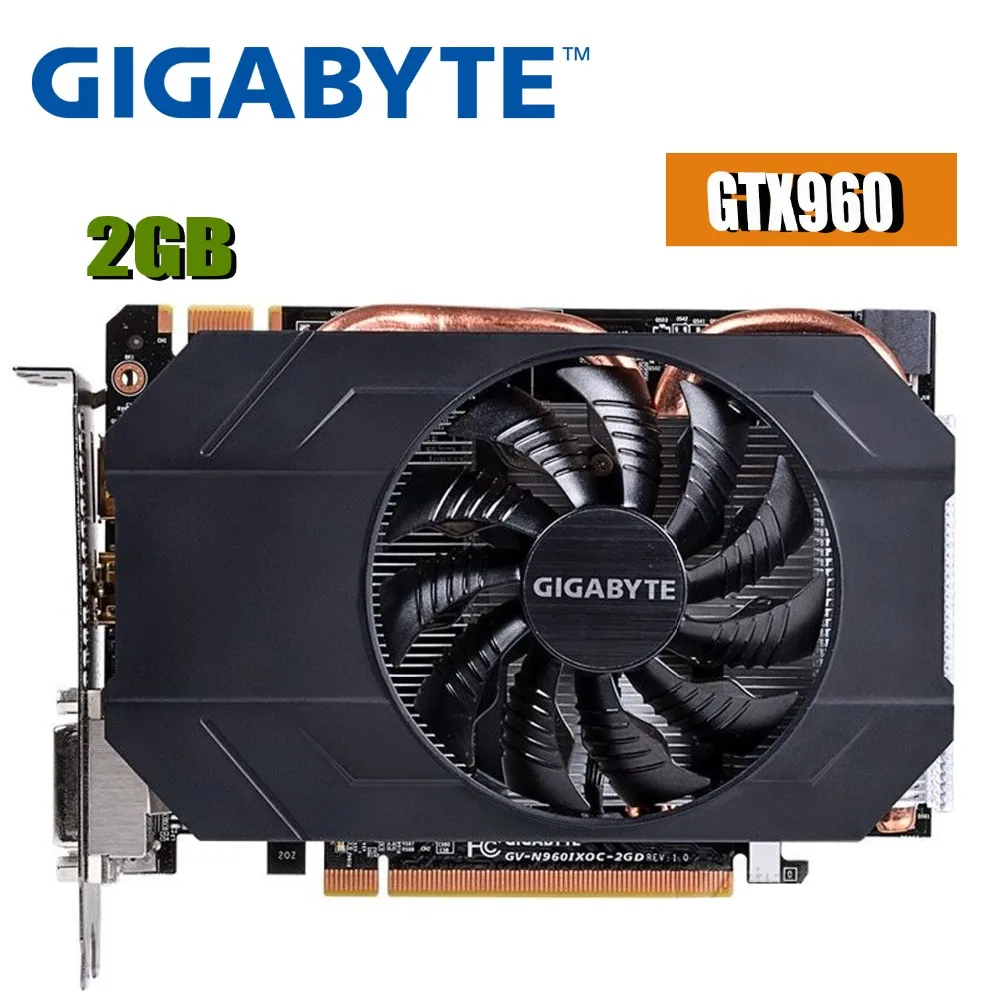 GIGABYTE Графика карты gtx 960 2 GB 128Bit GDDR5 видео карты для nVIDIA видеокартами Geforce GTX960 Dvi Hdmi используется игры GTX750