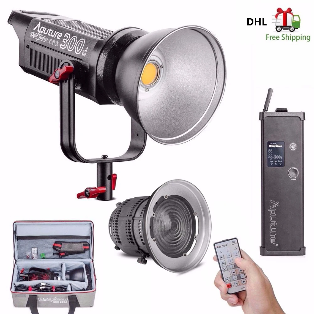 

Aputure LS C300D COB 300d Light Storm Daylight LED Video Light w/ Aputure Fresnel Mount LED Studio Lighting Kit CRI95+
