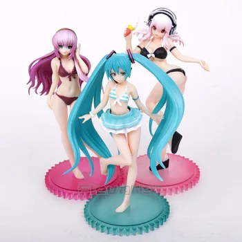 

S-style Hatsune Miku / Super Sonico Mizugi Ver. 1/12 Scale PVC Painted Figure Anime Sexy Collectible Toy 15cm