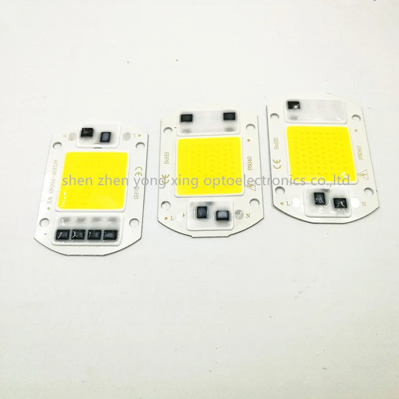 Светодиодный чип COB 110 В 220 В 9 Вт 10 Вт 20 Вт 30 Вт 50 Вт светодиодный ламповый вход умный IC прожектор светильник Точечный светильник