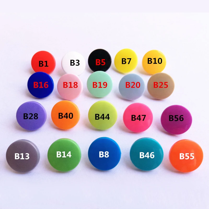 

DHL 60 colors 2000sets KAM T5 Size 20 Plastic Resin Snaps Buttons Fasteners for Baby Diaper Nappy Cloth 1000 sets/color