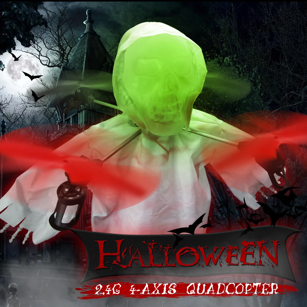 Halloween Skull 2 4Ghz 4CH RC Quadcopter Helicopter Remote Control font b Drone b font