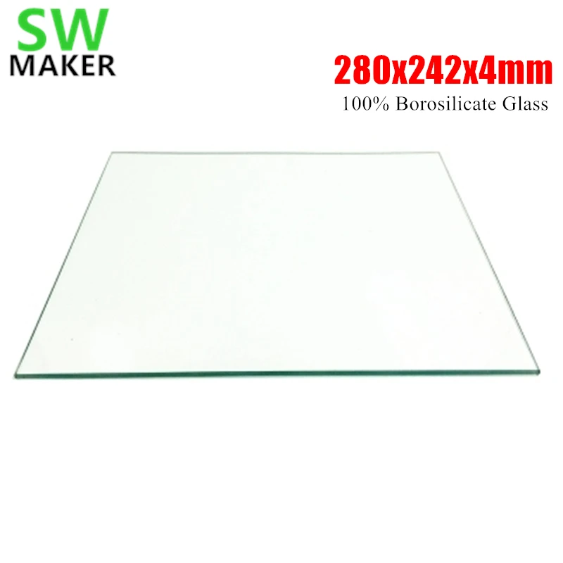 

280x242x4mm 3D Printer 100% Borosilicate Glass plate for DIY Flyingbear P905X 3D printer Build Plate