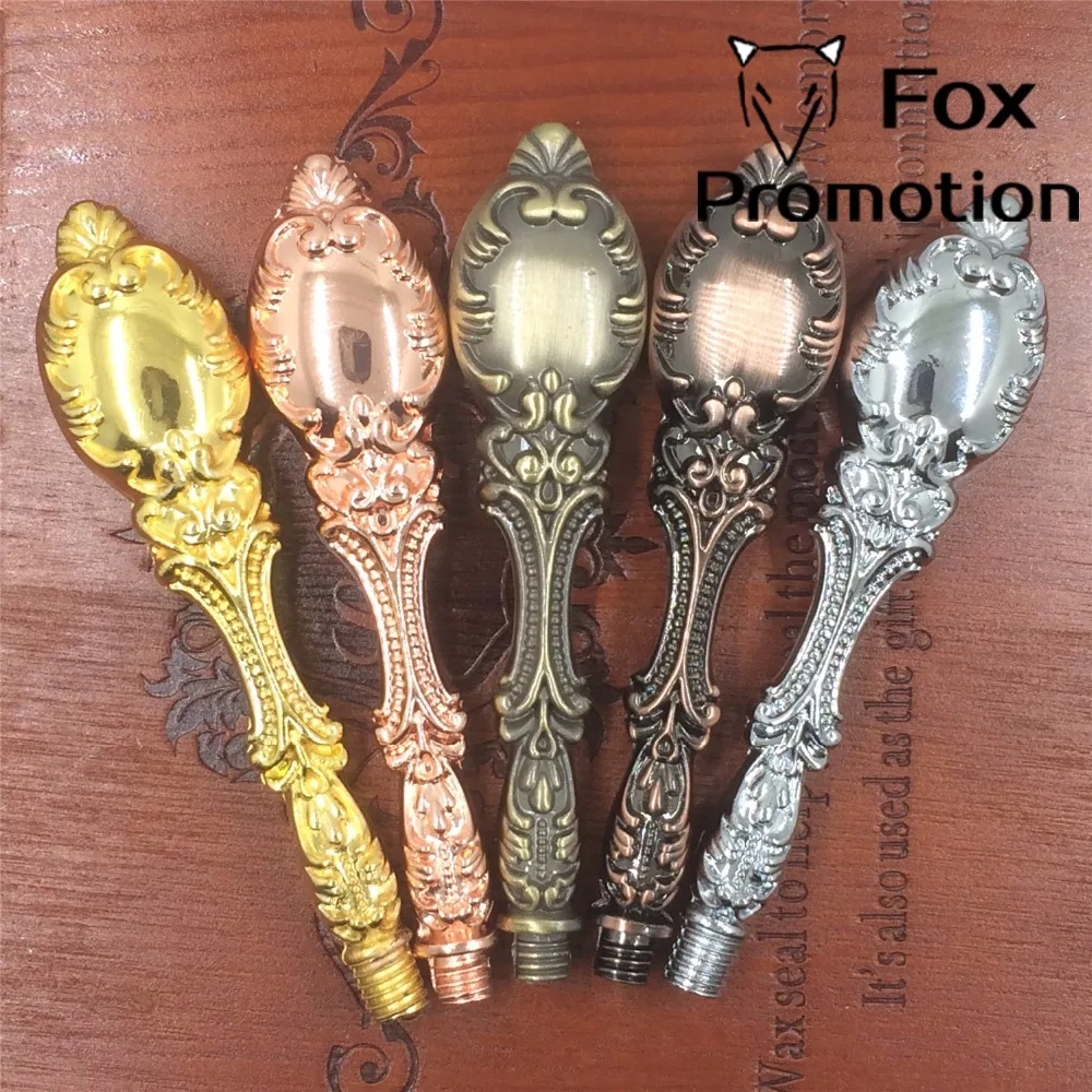 Goedkoop Gecoat Vintage Pauw metalen lakzegel stempel aangepast met logo, roestvrij 5 kleuren, league DIY gift oude stempel Hoge Kwaliteit