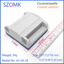1 шт 107*112*56 мм адаптируемые под требования заказчика din-рейка пластиковая коробка для электроники из АБС-пластика Инструмент Корпус для установки электроники производителем электрических Счетчиков контроллер корпус