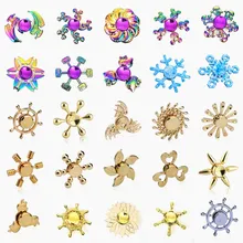 DHL, 30 шт./лот, Радужный гептагональный ручной Спиннер, Спиннер из цинкового сплава, металлический Спиннер, металлический подшипник, edc, Спиннер для пальцев