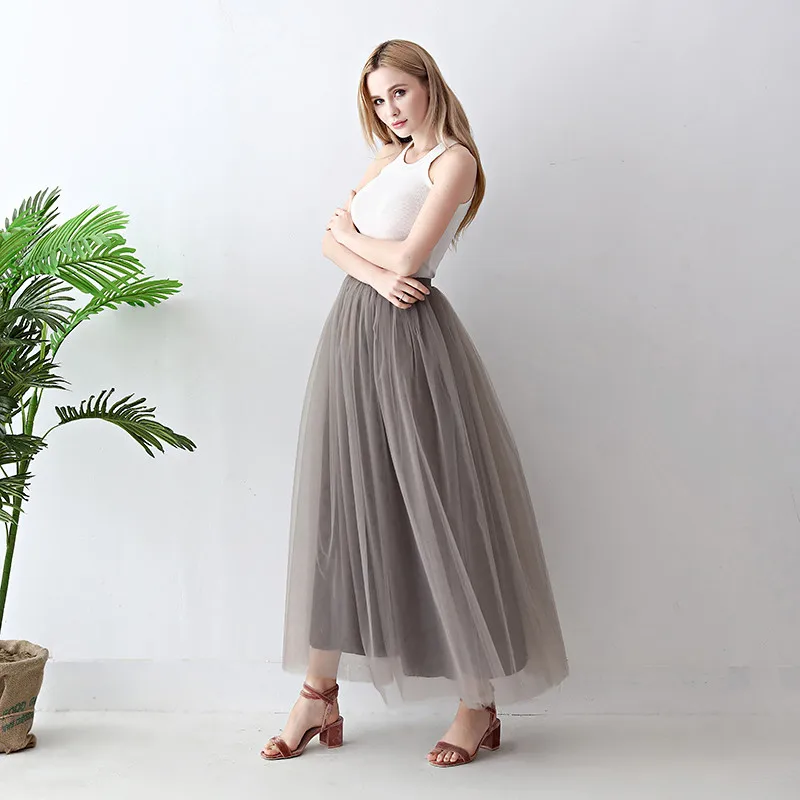 100-Prawdziwe-Zdj-cia-5-Warstwy-100-cm-Maxi-D-ugi-Kobiety-Sp-dnice-Damskie-Tulle