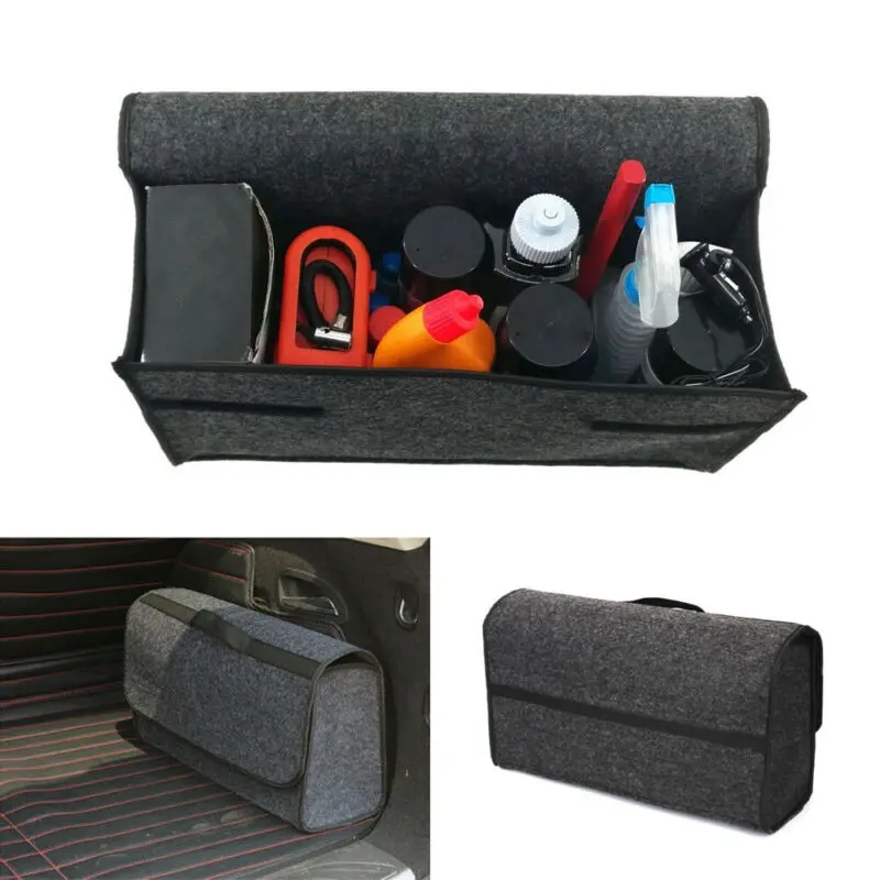 

Brand New Car Soft Felt Storage Box Trunk Bag Vehicle Tool Box Multi-use Tools Organizer Bag Carpet Folding for emergency Box