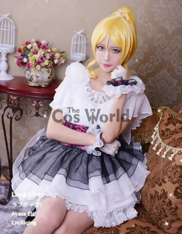 LoveLive! Платье с коротким рукавом Love Live BiBi Ayase Eli платье для косплея|anime cosplay costumes|cosplay