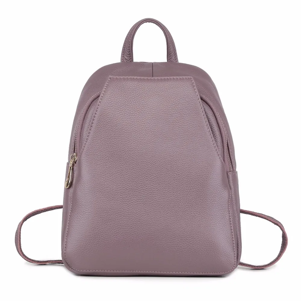 

100% Genuine Leather Excellent Fashion Women's Backpacks Ladies First Layer Cow Leather Designer Summer Backpack Young Girls Bag