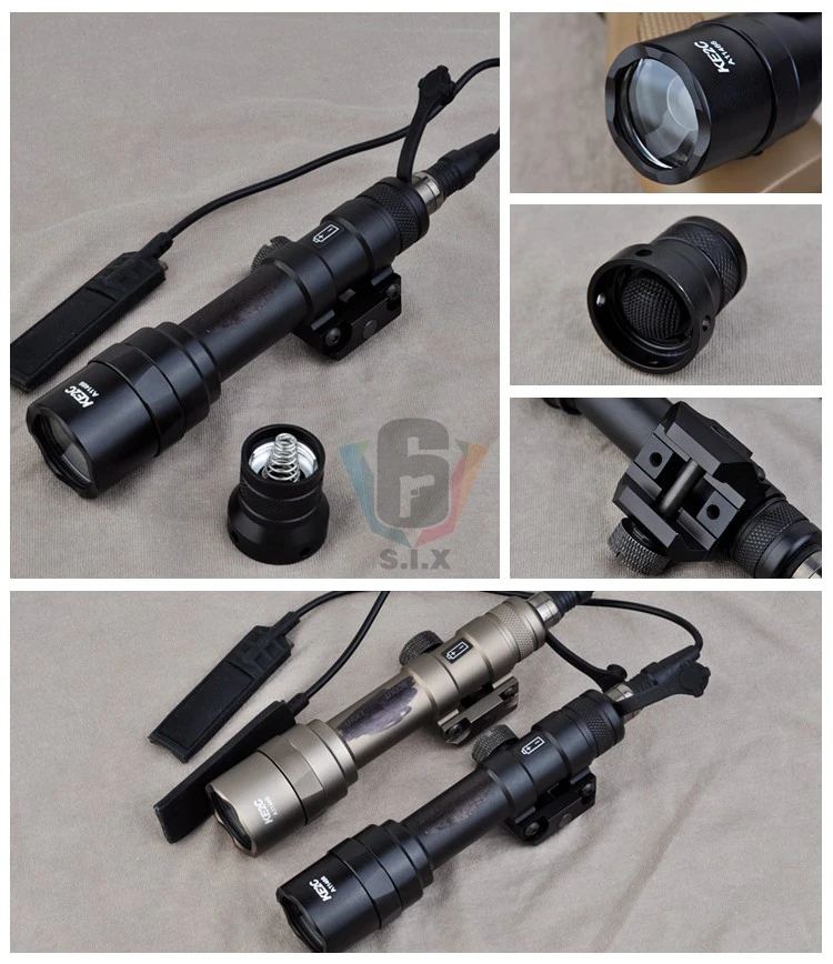 Tático Surefir Airsof Lanterna Led 500lumens Arma Tática M600 Luz Caça Scout M600u 6 Cheap Luzes de armas