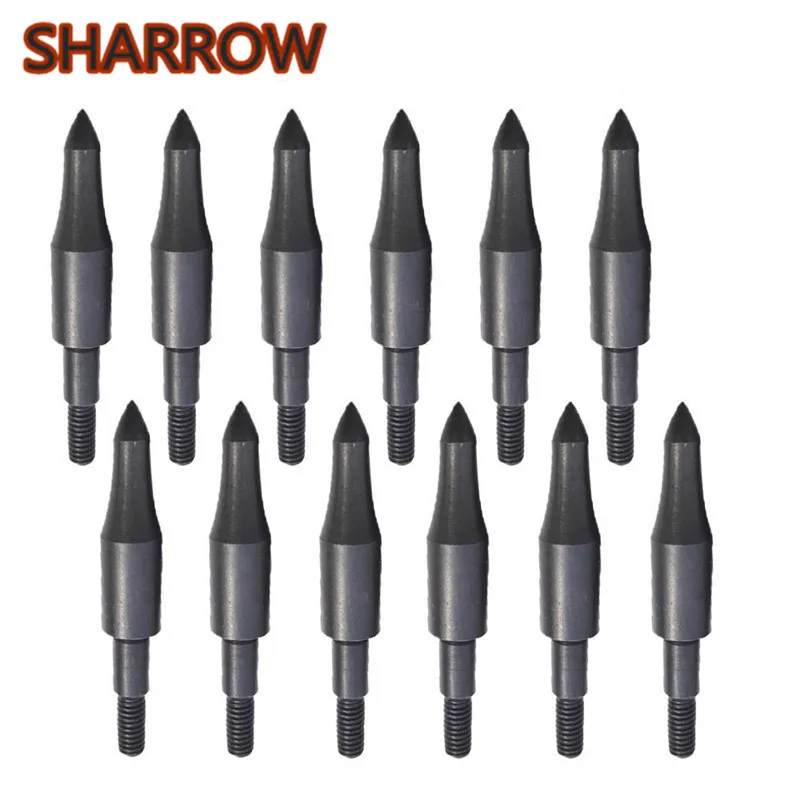 12/24Pcs 150 Gr Archery Field Target Points Steel Arrowhead Screw in Practice Point Arrow Tips For Hunting Shooting Accessories 24 50pcs 75grain archery arrow target point tips bullet arrowheads target practice arrow head for shooting training accessories