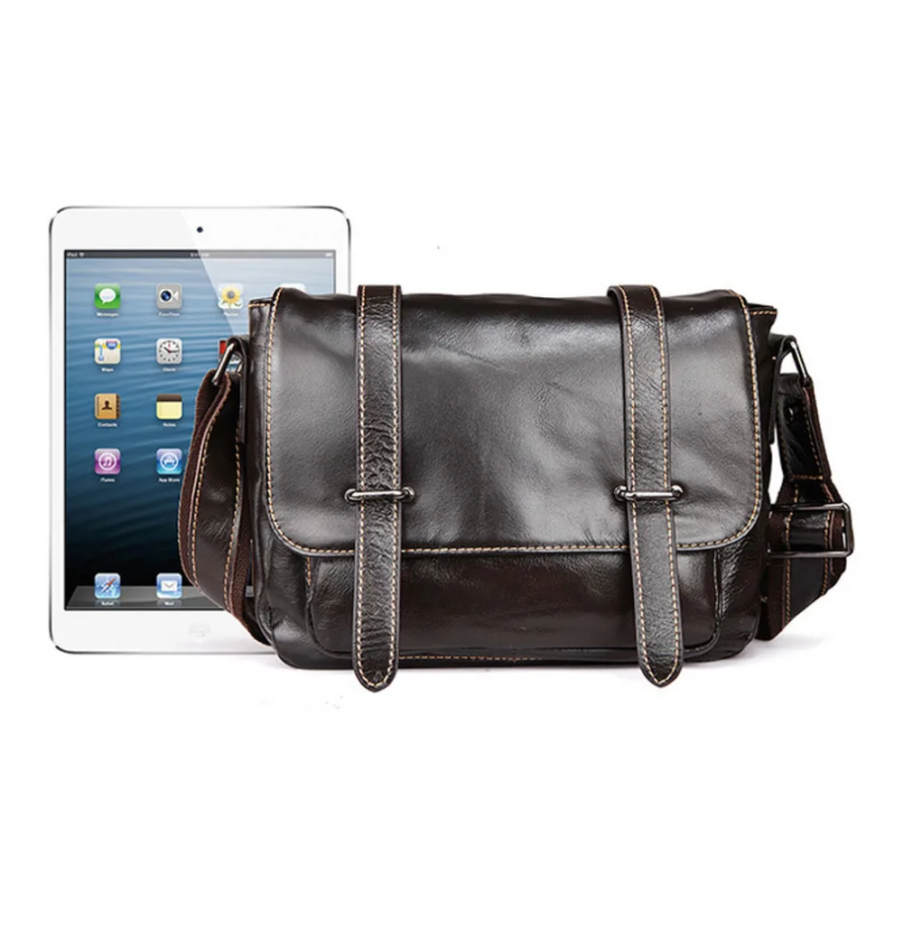 Новая Мужская винтажная сумка из воловьей кожи высокого качества, портфель, деловая сумка для ноутбука, сумка-мессенджер, сумки