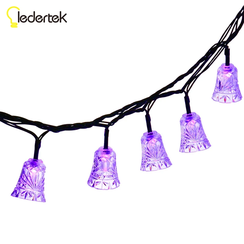 

40 LED 25ft 8 Modes Bell Solar Christmas Solar Lamp Waterproof Led Outdoor Lighting Novelty Decorative Fairy String Light