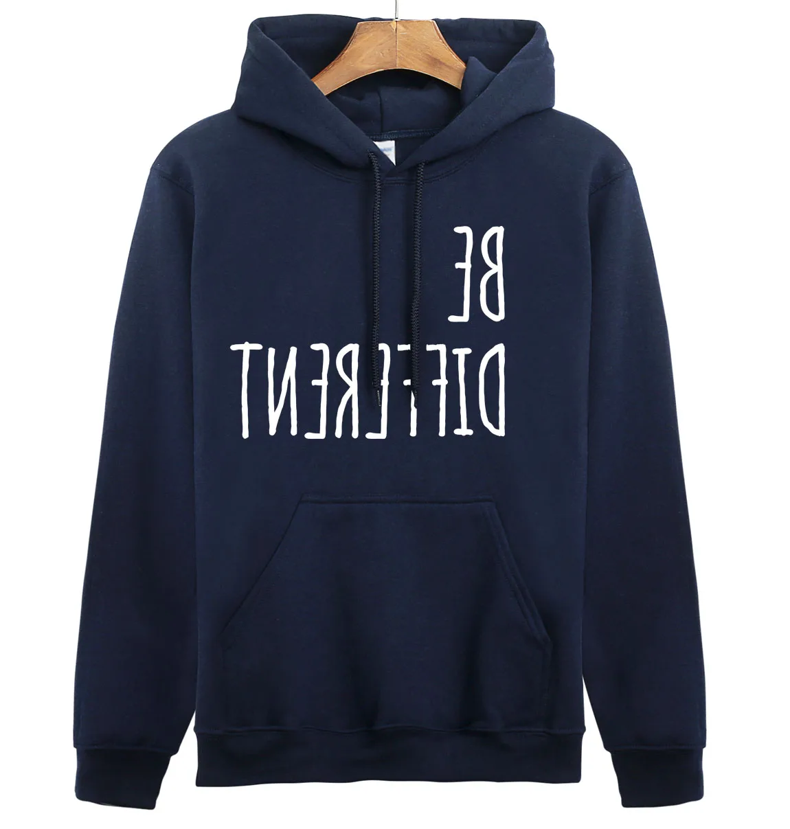 Be Different Funny Print Hoody Men Sweatshirts 2018 Spring Winter