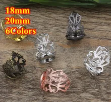 100pcs Cabochon 18mm,20mm Round Pad ring blank Cameo Tray,Bronze/Gold/Silver Ring setting,Handmade DIY Zakka jewelry Finding