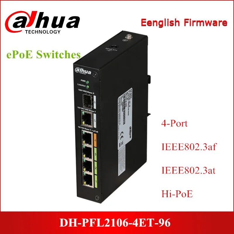 

Dahua ePoE Switches DH-PFL2106-4ET-96 4-Port ePoE Switch 800m Power Transit Distance for Security CCTV IP System