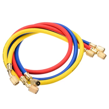 

3pcs Air Conditioner Refrigeration Charging Hoses R134a R22 Manifold Gauge Set 1.5m Length