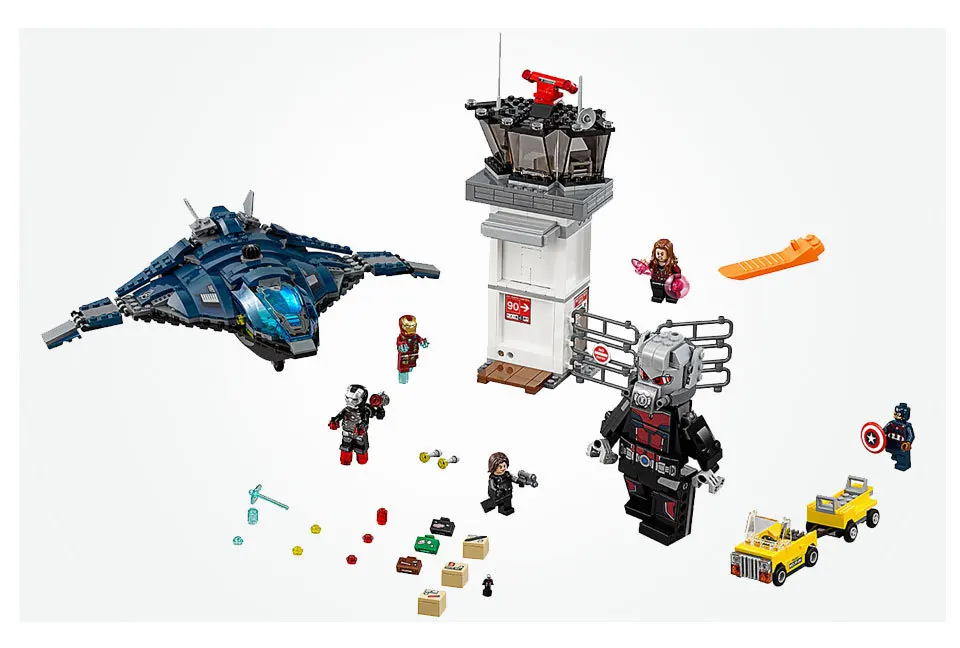 Mailackers 07034 774Pcs Legoing Marvel Series Classic Avengers Super Hero Airport Battle Antman Iron Man Blocks Legoings 76051   9