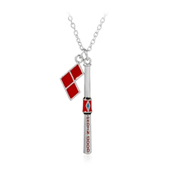 

Movie Suicide Squad Baseball Stick Pendant Necklace Fashion Enamel Alloy Necklace For Women&Men Wholesale 20pcs/lot