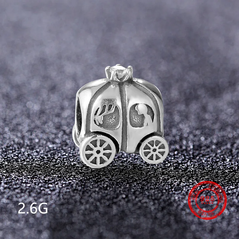 

925 Sterling Silver Beads Owl Carriage CZ Jewelry Beads Suitable for Pandora Bracelet Accessories Wholesale