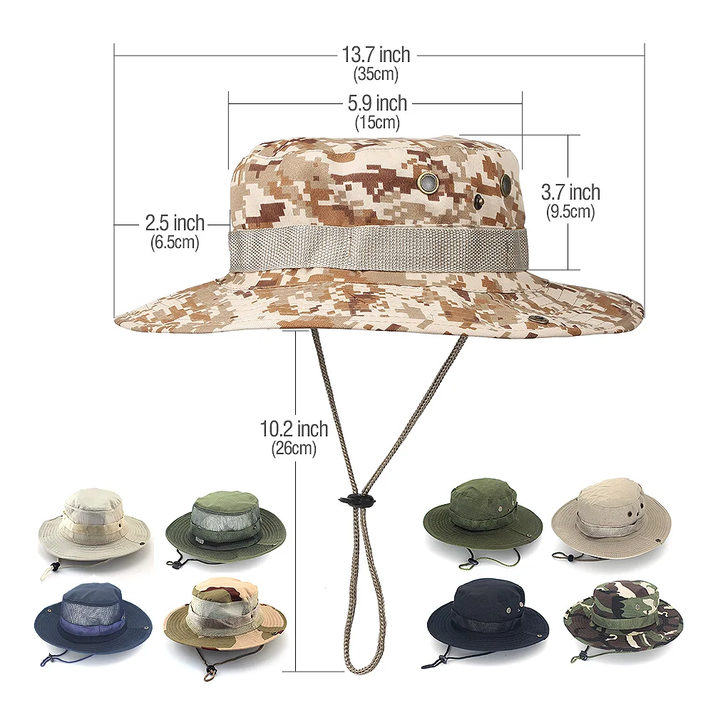 Doal уличная рыболовная шляпа Классическая Боевая армейская Стильная кепка для пешего туризма Солнцезащитная шляпа для джунглей для мужчин и женщин камуфляжная кепка в Военном Стиле