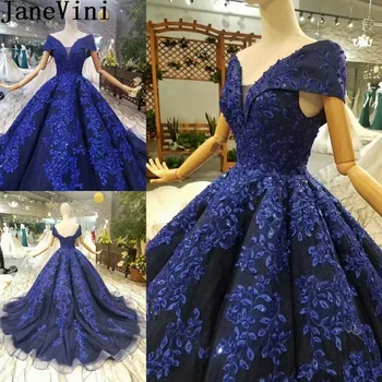 JaneVini-vestido de baile largo con cuentas para dama de honor, traje de baile largo con lentejuelas de Dubái para mujer, vestido de fiesta de boda invitada 2019
