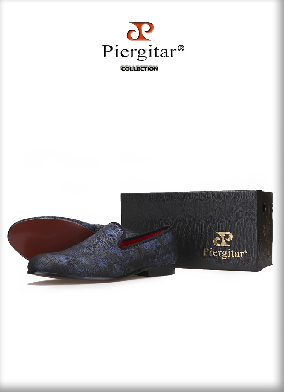 Piergitar/Специальная мужская замшевая обувь ручной работы с крокодиловым принтом; большие размеры; мужские тапочки для курения; мужские лоферы плоская подошва; размеры США 4-17