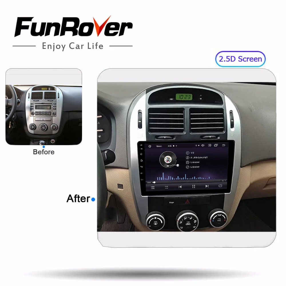 Funrover 2.5D+ ips android 9,0 автомобильный Радио gps навигация 2 din dvd плеер для Kia Forte Cerato Koup 2008-2012 мультимедийный плеер FM