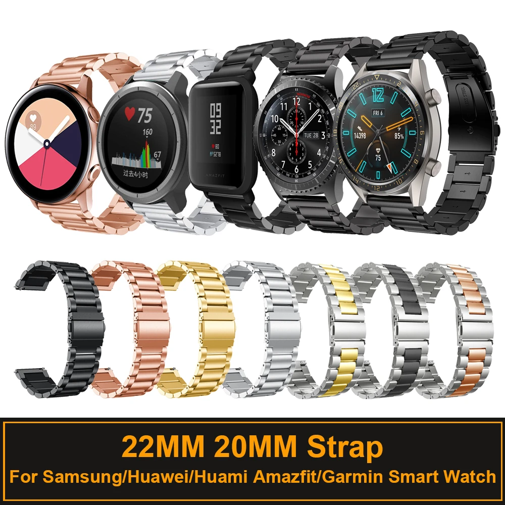 22mm mm Metal Band For Samsung Galaxy Watch Active 42 46mm Gear S3 S2 Bracelet Strap For Huami Amazfit Gtr Bip Huawei Watch Gt Watchbands Aliexpress