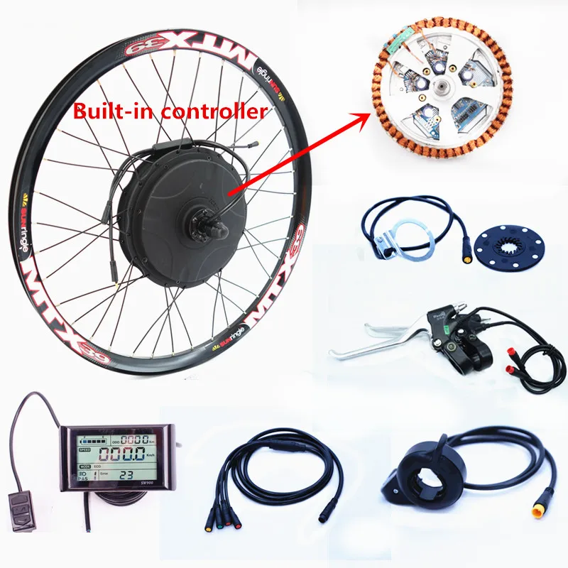 

New arrival ! Waterproof rear wheel 48v 1000w electric motor bicycle engine kit with Built-in controller