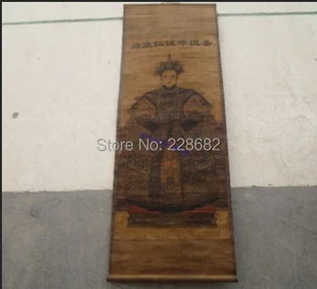 

FREE SHIPPING Chinese Collectible old scroll painting Qing Queen portrait 68 * 24inch