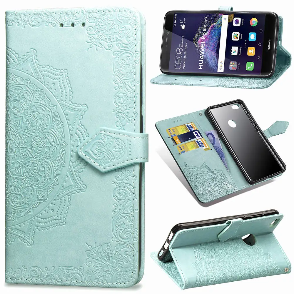 

Honor 8 lite case Phone Flip Wallet Case For Huawei P8 LITE 2017 Cover Screen Protector For Honor 8 lite P8 LITE 2017 Full film