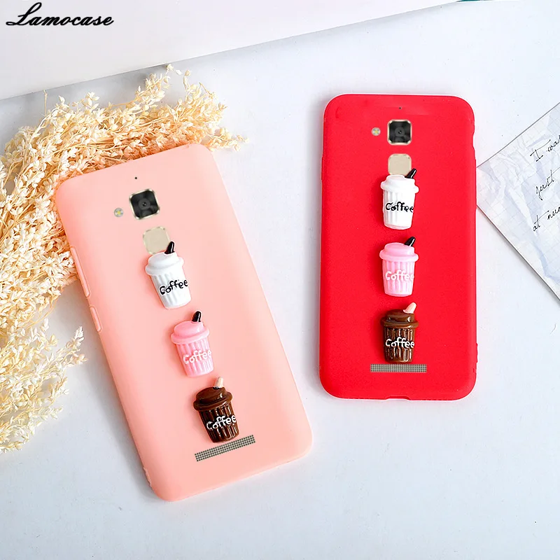 3D Милая кофейная чашка чехол для Asus Zenfone 3 Max ZC520TL молоко конфеты Обложка 3Max ZC ZC520 520
