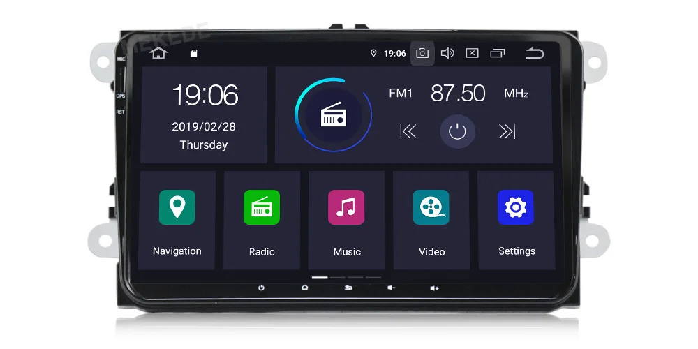 Mekede PX30 DSP+ ips android 9,0 автомобильный мультимедийный плеер навигация gps DVD для VW/Golf/Tiguan/Skoda/Fabia/Rapid/Seat/Leon wifi BT