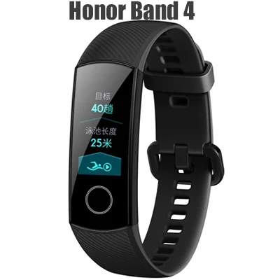 huawei Honor Band 5 NFC умный Браслет Оксиметр крови кислород сенсорный экран для сердечного ритма обнаружения и Honor 4 умные часы - Цвет: black