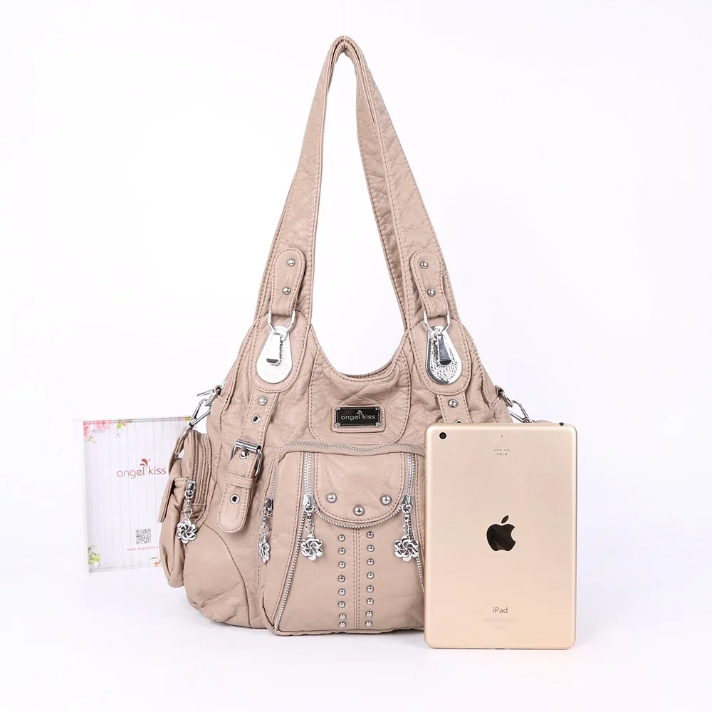 Женские сумки, мягкая сумка на плечо, модная сумка из искусственной кожи 17x11top-ручка, женская сумка, большая сумка-хобо