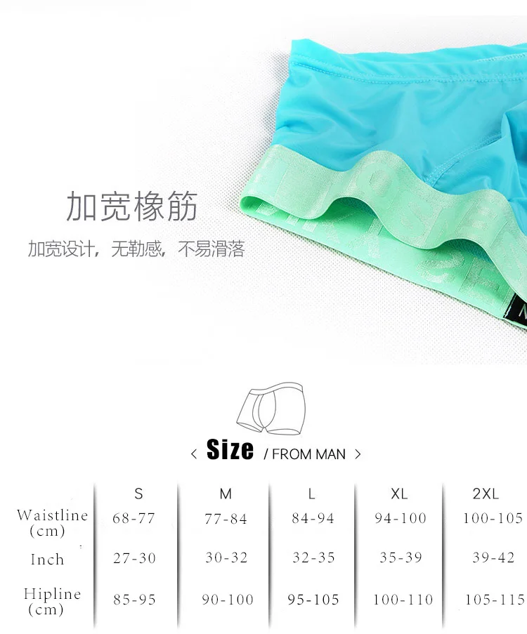 Pinky Senson Sexy Super Thin Mens Underwear Ice Silk Boxers Shorts Transparent Trunks Men Cueca Homme Panties S19BB mens sexy underwear