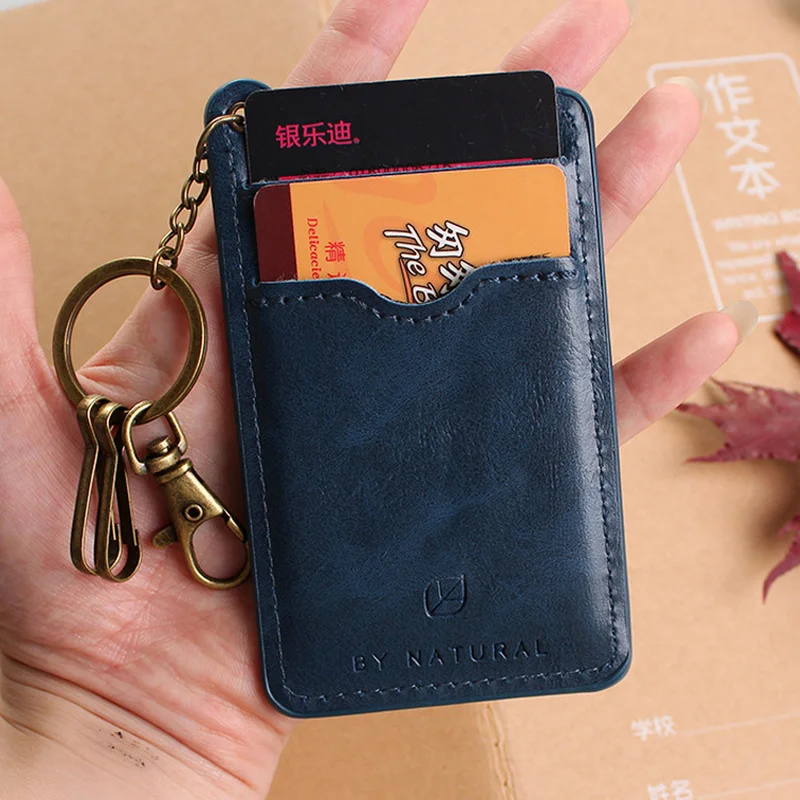 Унисекс владелец проездного мужчин доступа посылка из искусственной кожи key holder
