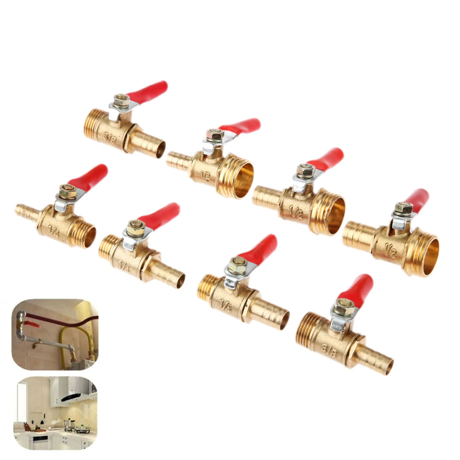

6/8/10/12mm Hose Barb BSP Male Thread 1/4'' 3/8" 1/2'' Straight Barbed Brass Connector Joint Copper Pipe Fitting Coupler Adapter