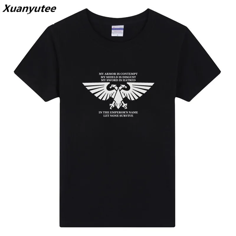 Xuanyutee Warhammer 40K футболка для фанатов игр Homme De Marque летняя хлопковая футболка с коротким рукавом и круглым вырезом с принтом для влюбленных Мужская Повседневная футболка
