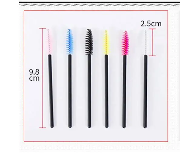 

1000pcs Factory direct disposable hollow rod mascara brush Eyelash curler Eyelash comb Makeup brush